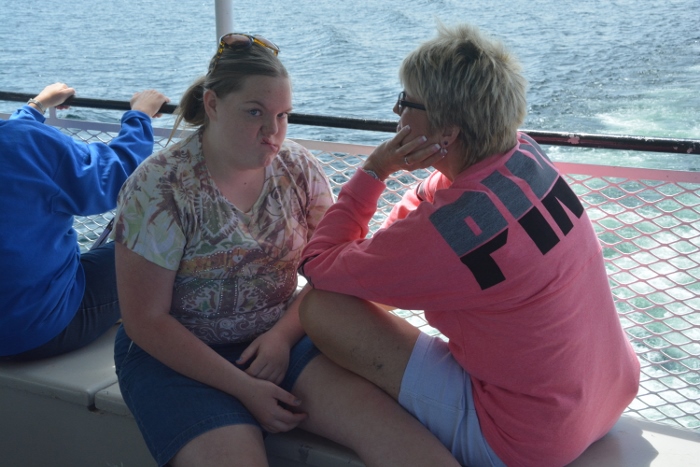 beck and madi on the ferry
